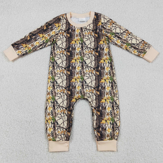 Baby Boys Rompers Long Sleeve Southern Leaves Camo Footie Rompers LR2864 12.23