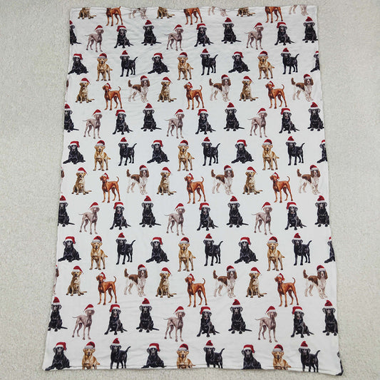 Baby Kids Blankets Christmas Hats Dogs Plaid Blankets BL0176 10.4