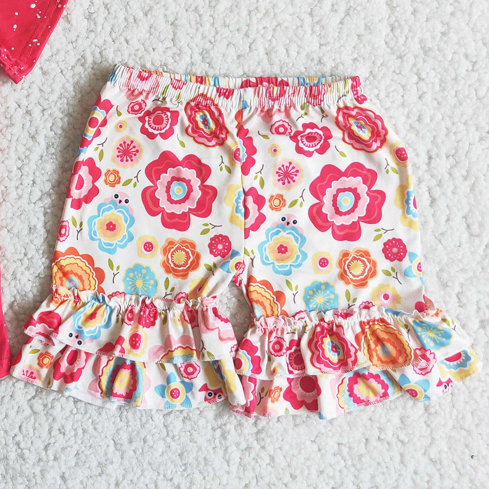 Summer Baby Girls Clothes Set Chicken Print Cute Kids Clothing Girls Outfits C14-4 5.8