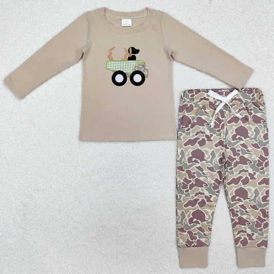 Baby Boys Clothes Hunting Dog Top Camo Pants Outfits BLP0886