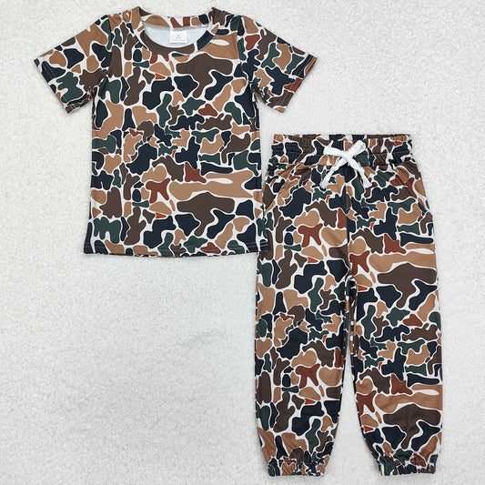 Baby Boys Clothes Duck Brown Camouflage Top Jogger Pants Clothes Sets BSPO0530