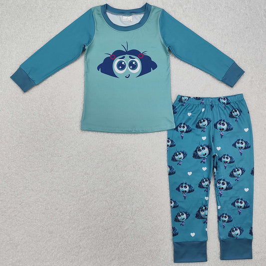Baby Girls Pajamas Blue Cartoon Top Pants Pajamas Clothes Sets GLP2241