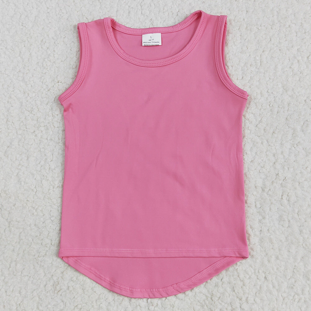 Baby Girls Clothes Tops Pink Sleeveless Vests Top GT0983 5.23