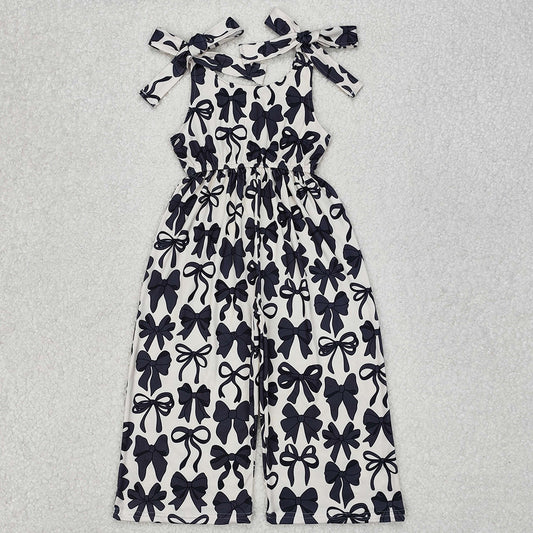 Baby Girls Jumpsuits Black Bows Straps Pants Jumpsuits SR2524