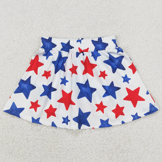 Baby Girls Skirts Summer 4th Of July Stars Skorts Skirts Built in Shorts GLK0055 4.1