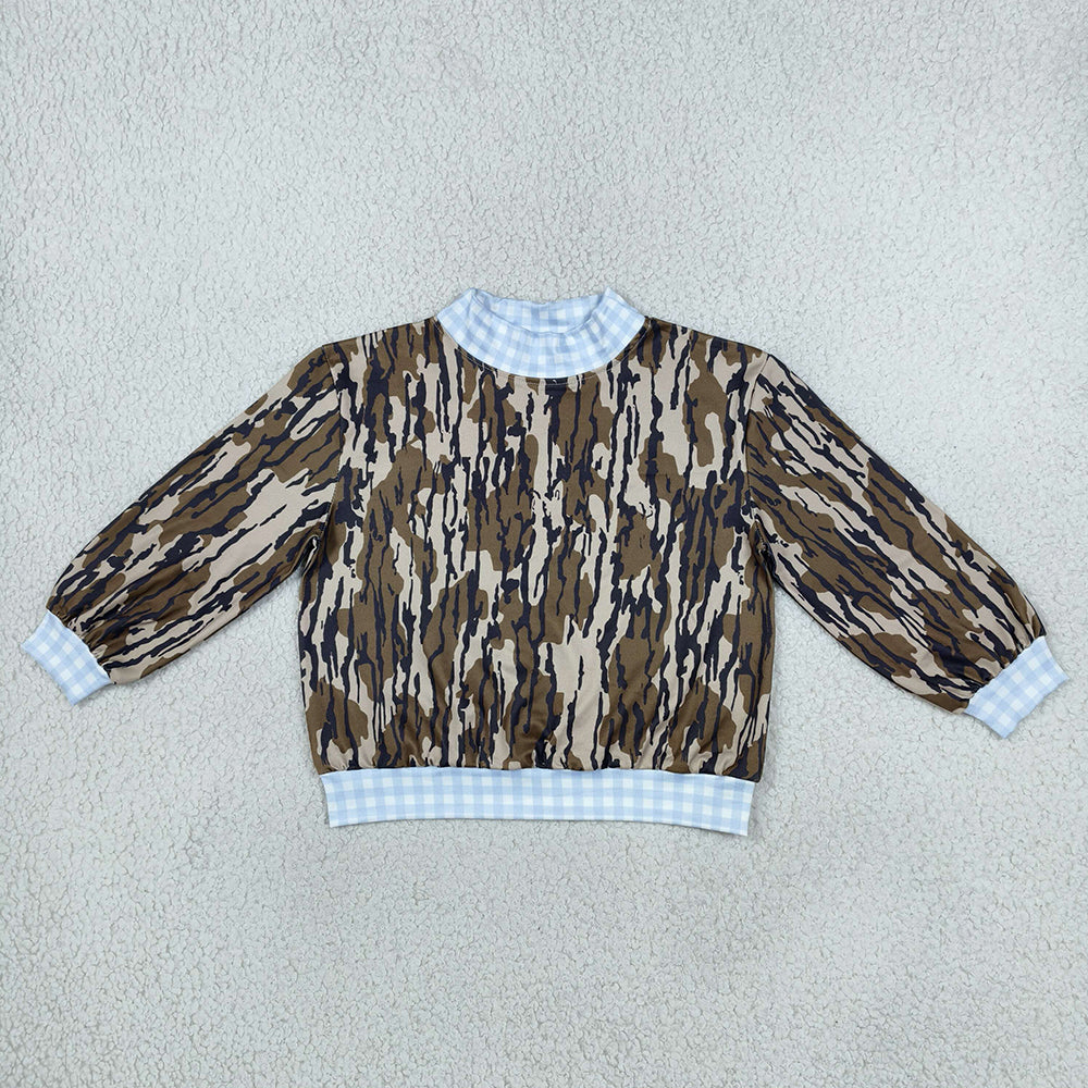 Baby Boys Clothes Long Sleeve Camo Choker T-shirts Top BT1910