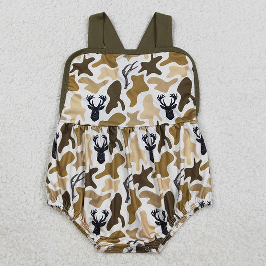 Sibling Baby Rompers Boys Strap Southern Camo Hunting Rompers
