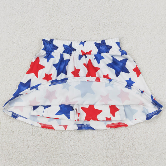 Baby Girls Skirts Summer 4th Of July Stars Skorts Skirts Built in Shorts GLK0055 4.1