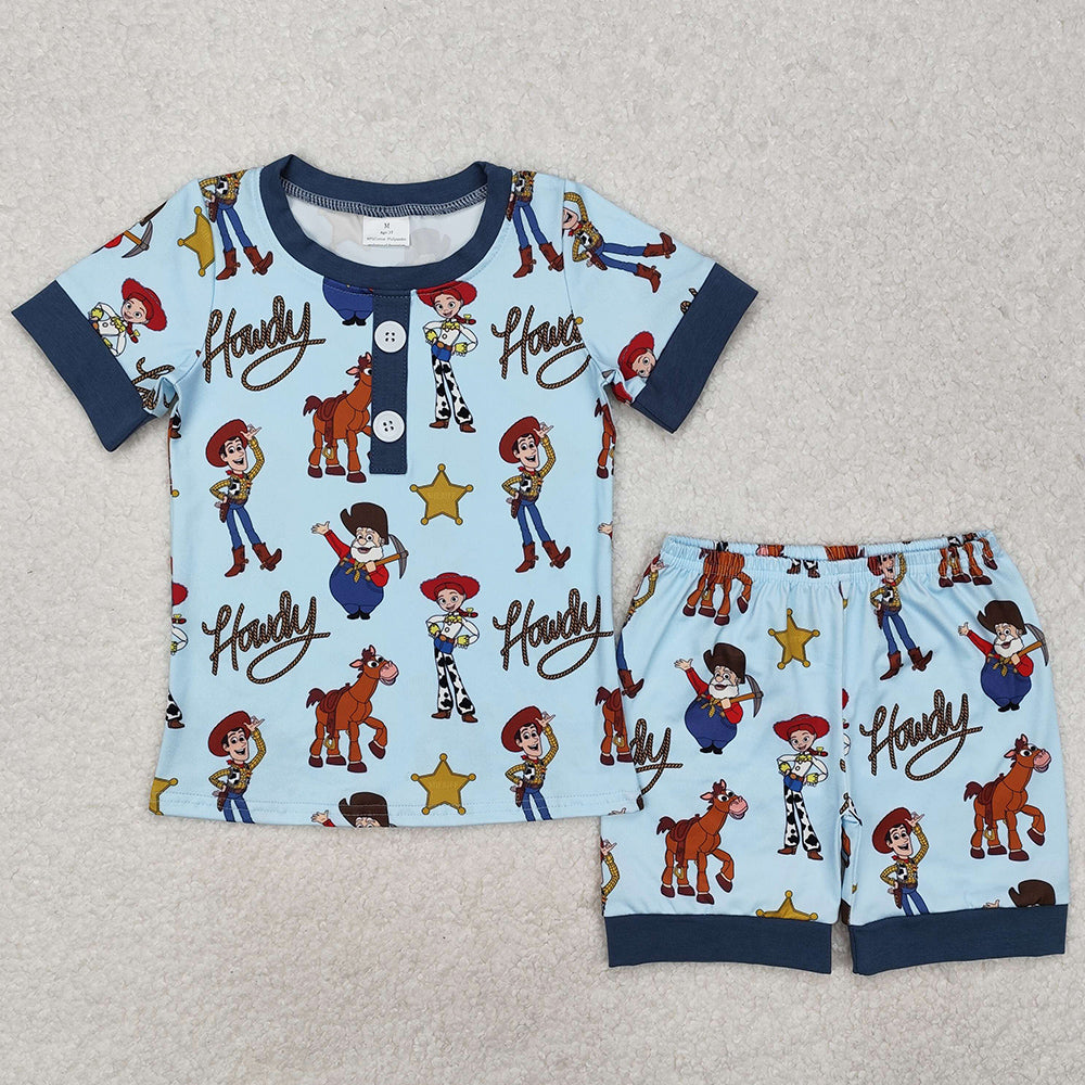 Baby Boys Pajamas Short Sleeve Shirt Shorts Pajamas Sets BSSO1247