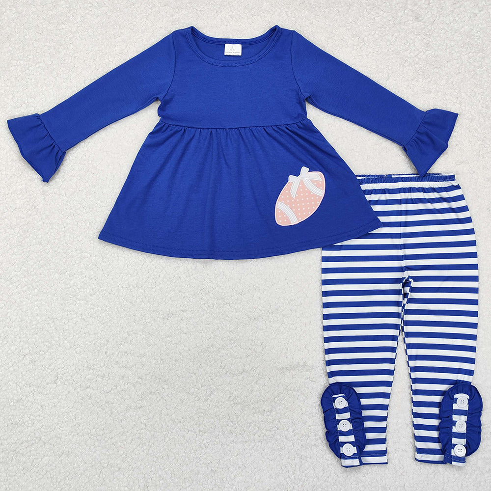 Baby Girls Clothes Football Tunic Tops Stripes Legging Outfits GLP1547