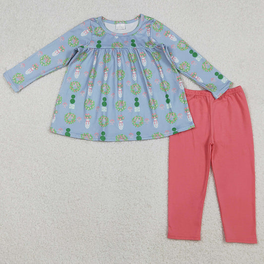 Baby Girls Clothes Bows Flowers Tunic Leggings Pant Christmas Clothes Sets GLP2868 10.3