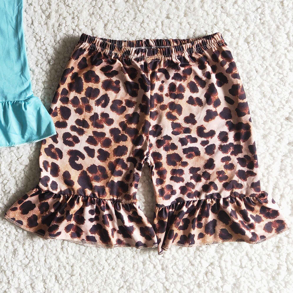 Toddler Girls Clothes Summer Kids Outfits Short Sleeve Ruffle Shorts Set B12-30 5.15