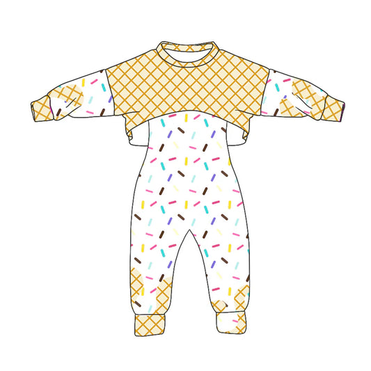 Preorder (moq 5)Baby Girls Long Sleeves Drip Shirt Top Jumpsuit 2 Piece Team Clothes Sets 8.5