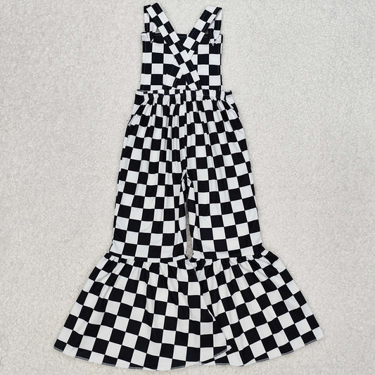 Baby Girls Jumpsuits Black Checkered Straps Jumpsuits SR2111 3.10