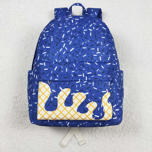 Baby Kids Backpacks Hot Blue Drip Sprinkles Team Zipper School Back Bags BA0340 11.22