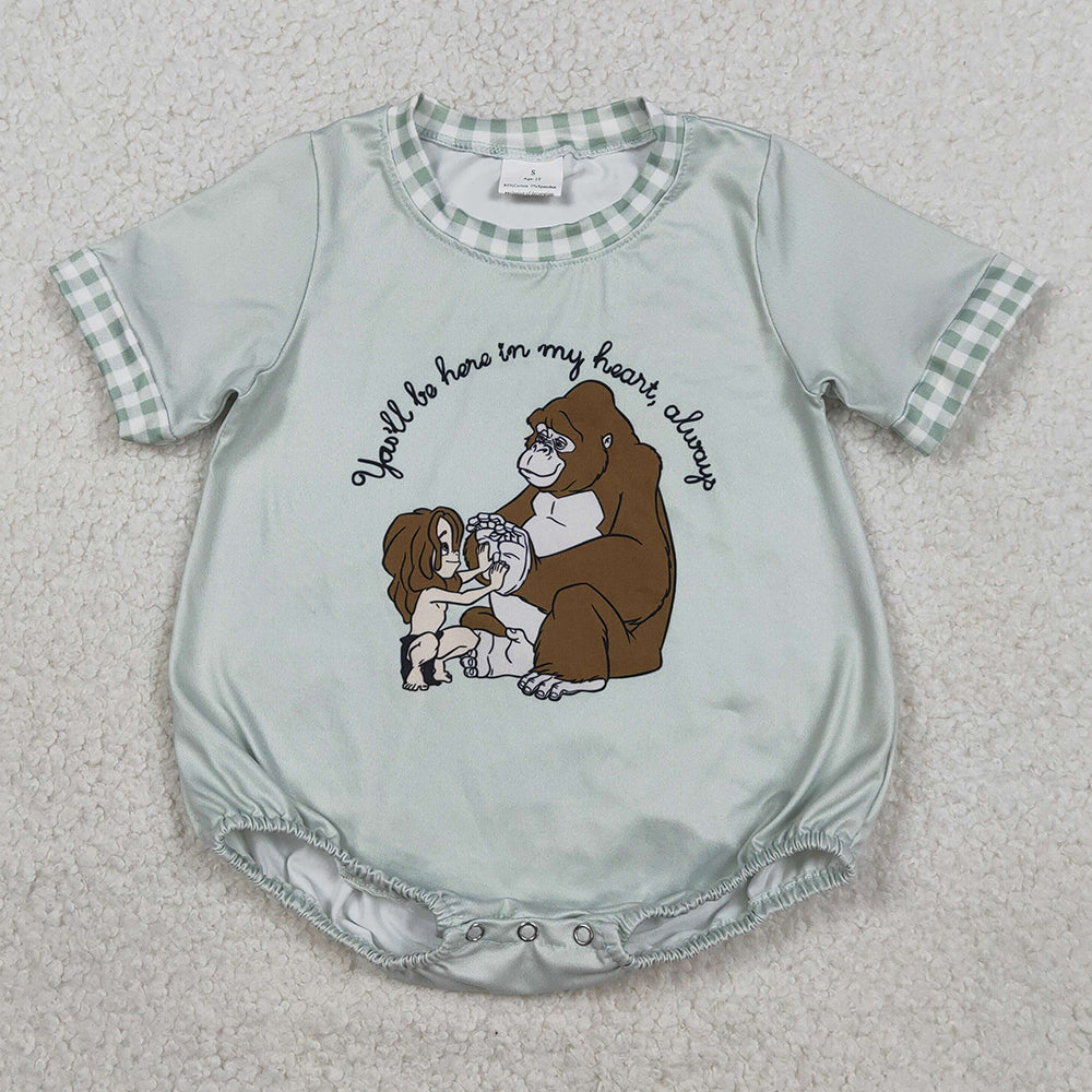 Baby Boys Rompers Short Sleeve Cartoon Monkey Rompers SR3588