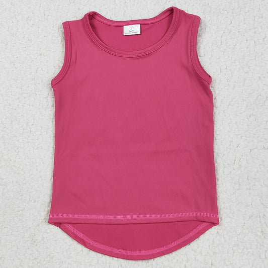 Baby Girls Clothes Tops Hot Pink Sleeveless Vests Top GT0982 5.22
