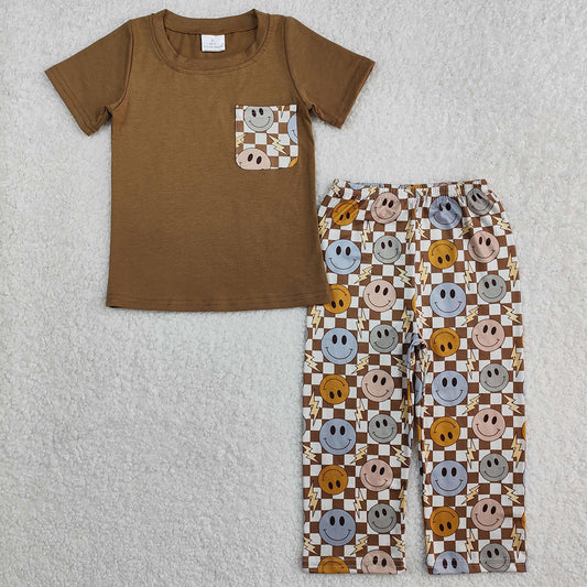 Baby Boys Clothes Brown Pocket Tops Pants Clothes Sets BSPO0425 3.7