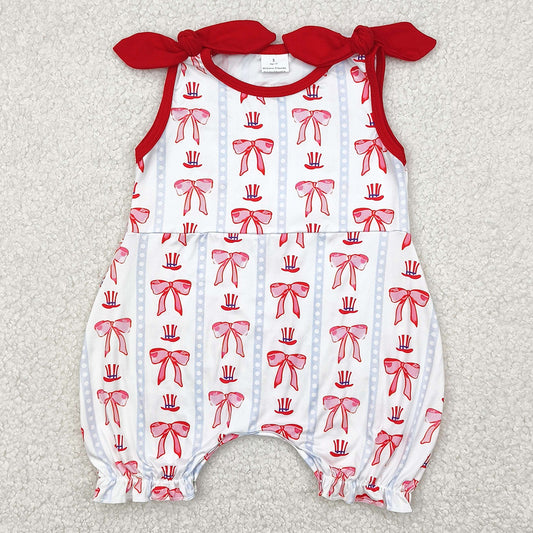 Baby Infant Girls Rompers 4th Of July Bows Hats Rompers SR2765 4.9