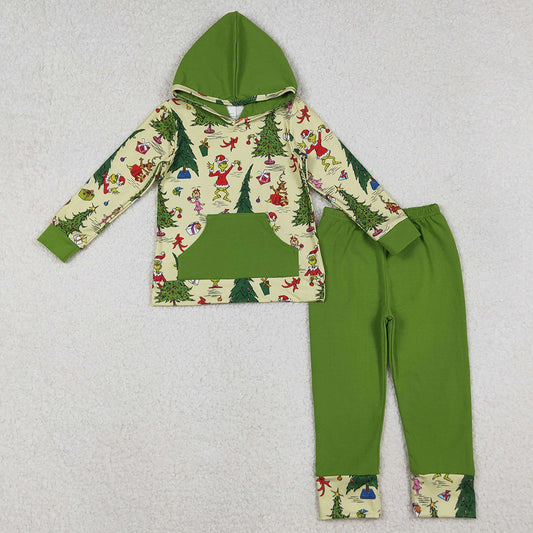 Baby Boys Clothes Christmas Trees Pocket Hoodie Leggings Pants Clothes Sets BLP1224 10.3