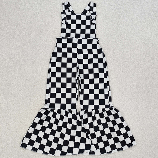 Baby Girls Jumpsuits Black Checkered Straps Jumpsuits SR2111 3.10