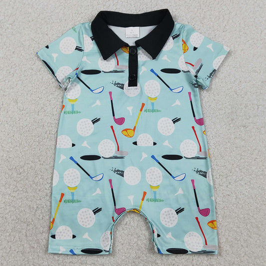 Baby Boys Rompers Short Sleeves Golf Button Rompers SR3086