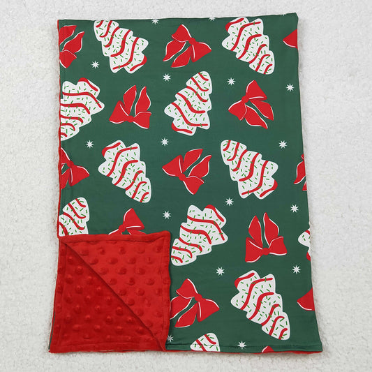 Baby Kids Children Blankets Christmas Tree Cake Bows Minky Blankets BL0172 10.14