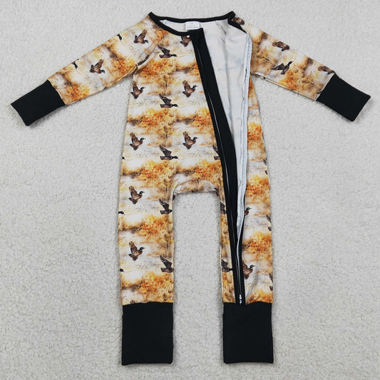 Baby Boys Rompers Ducks Hunting Two Way Zipper Convertible Rompers LR2986