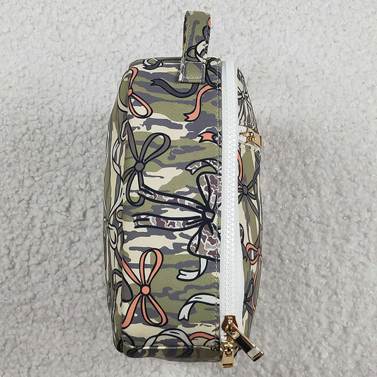 Baby Kids Bags Southern Olive Camo Bows Lunch Boxes Bags BA0393