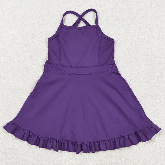 Baby Girls Dress Purple Athletic Active Wear Knee Length Dresses S0554 5.26