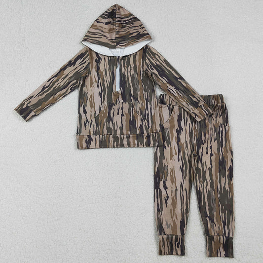 Baby Boys Clothes Olive Camo Hoodies Pockets Pants Southern Clothes Sets BLP1264 10.3