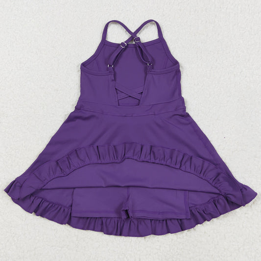 Baby Girls Dress Purple Athletic Active Wear Knee Length Dresses S0554 5.26