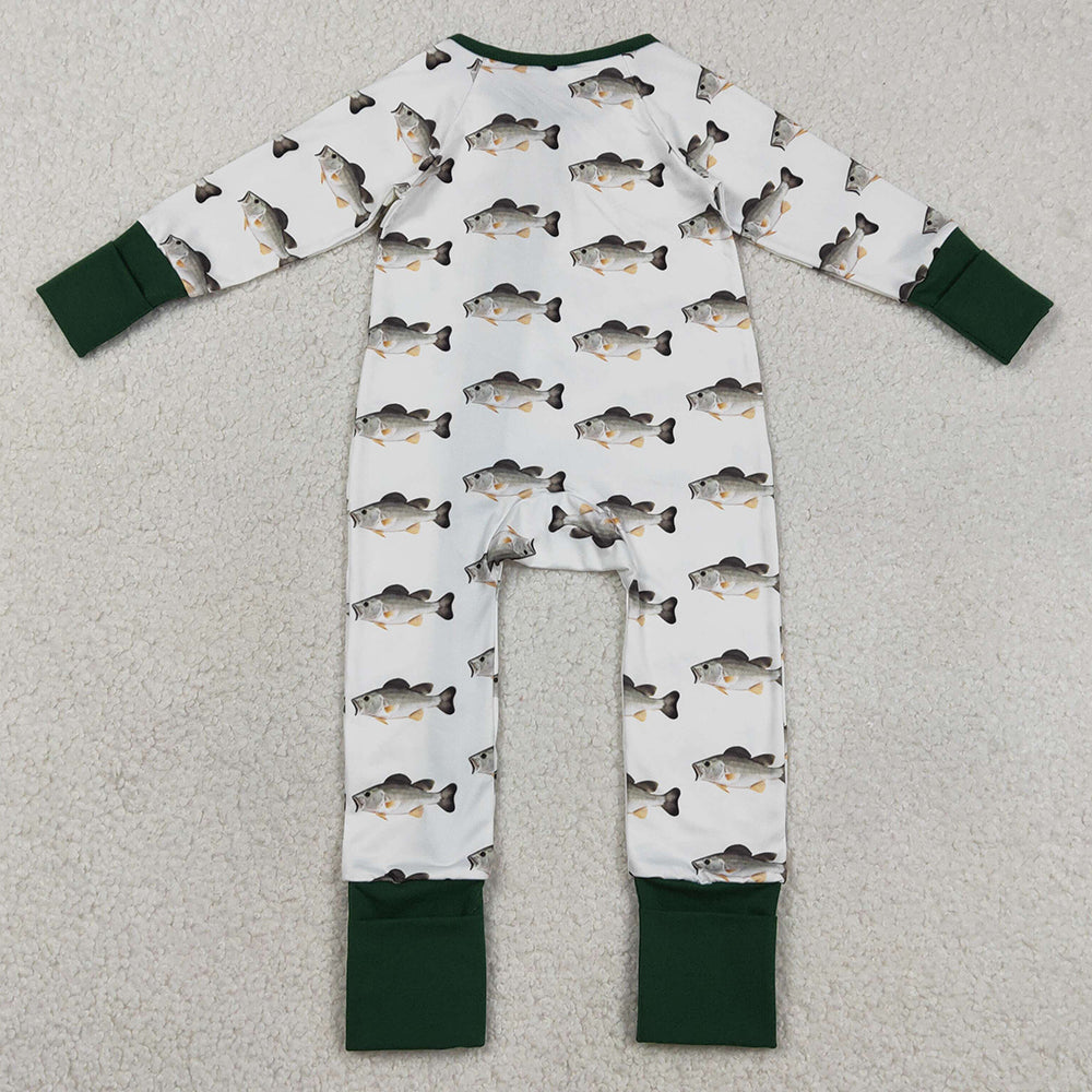 Baby Boys Rompers Fishing Hunting Two Way Zip Convertible Rompers LR2531