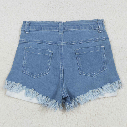 Hot Sale Baby Girls Denim Shorts Boutique July 4th Girls Jeans Shorts NC0003 6.25