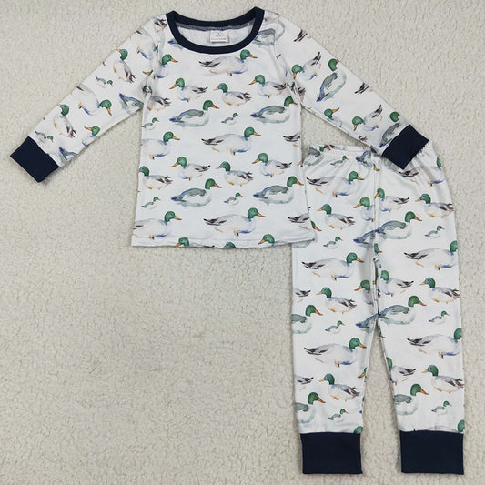 Baby Boys Pajamas Long Sleeves Ducks Top Pant Farm Sleepwear Sets BLP1121 7.18