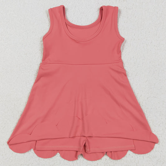 Baby Girls Dress Coral Sleeveless Yoga Active Knee Length Dresses GSD2350 5.27