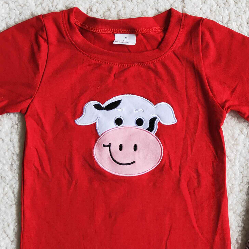Boutique Baby Boy Clothes Fashion Kids Clothes Embroidery Boys Summer Set D13-1