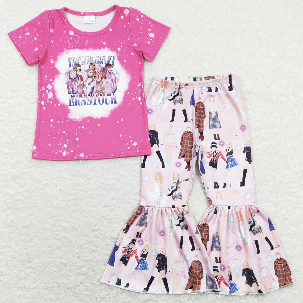 Hot Sale Baby Girls Clothes Bell Bottom Outfits GSPO1244