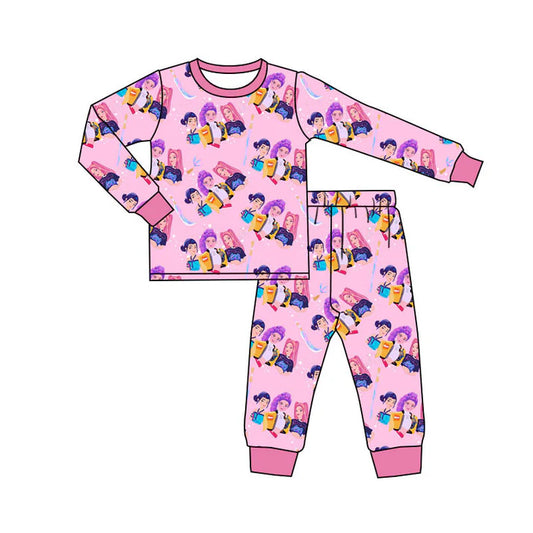 Preorder(moq 5) Baby Girls Cartoon Girls Top Pants Pajamas Sets 10.10
