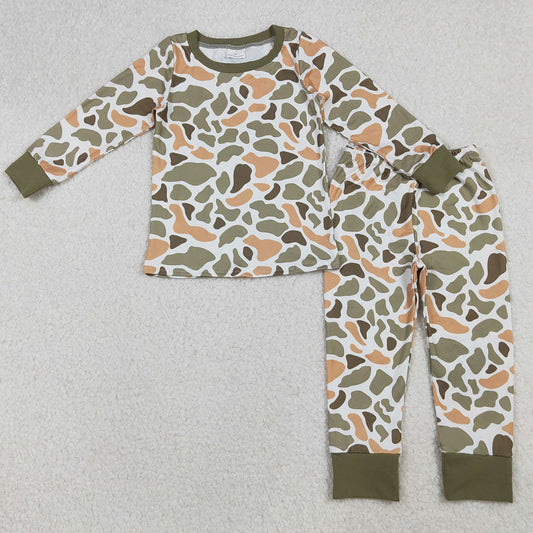 Baby Boys Pajamas Green Camo Top Pants Southern Pajamas Sets BLP1228 9.12