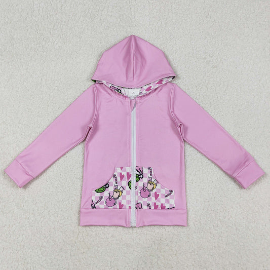 Baby Girls Clothes Grin Lights Pockets Zipper Christmas Hoodies Jackets Top GT1142 11.1