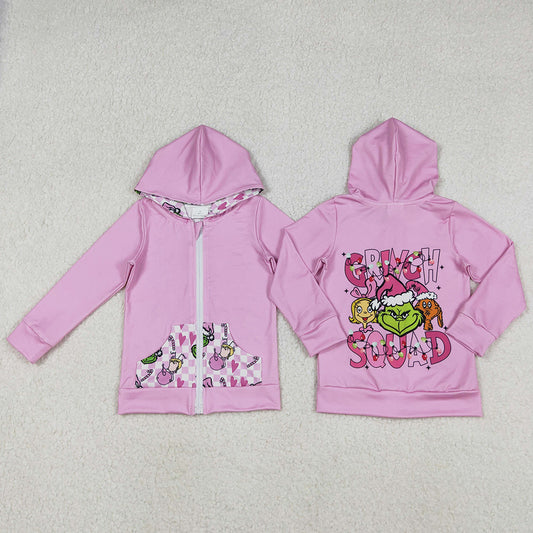 Baby Girls Clothes Grin Lights Pockets Zipper Christmas Hoodies Jackets Top GT1142 11.1