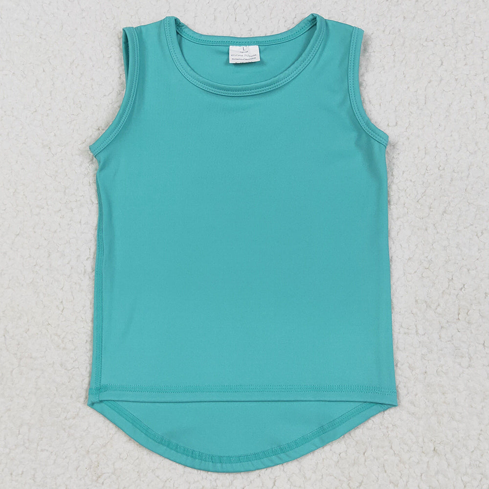 Baby Girls Yoga Clothes Sleeveless Yoga Tee Shirts Vests GT1018 5.26