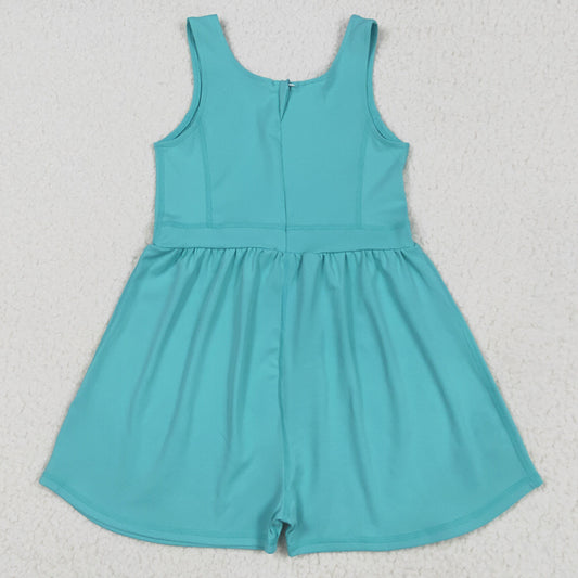 Baby Girls Jumpsuits Aqua Sleeveless Yoga Jumpsuits SR3023 5.27