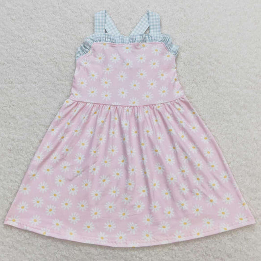 Baby Girls Dress Pink Daisy Ruffle Knee Legnth Dresses GSD0910