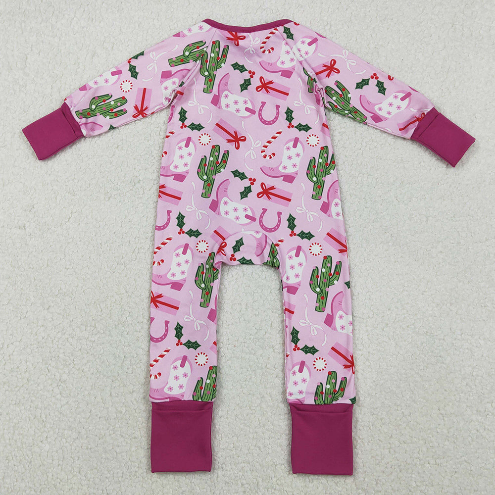 Baby Girls Rompers Western Boots Christmas Zip Rompers LR1742 11.3