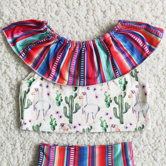 Boutique Baby Girls Bummies Set Cactus Cute Kids Clothes Girls Bummies Outfits A10-2