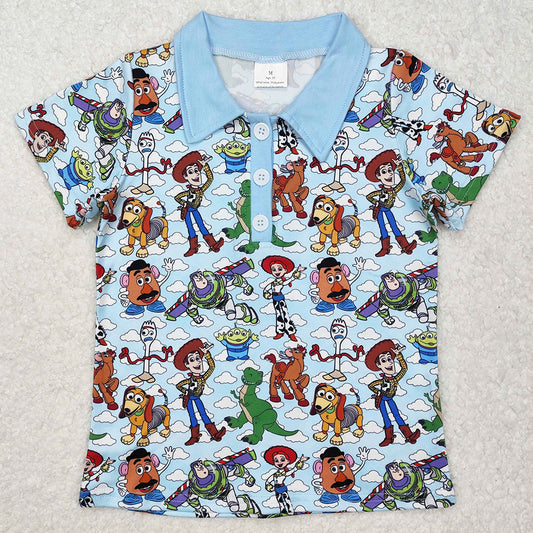 Baby Boys T-shirts Dogs Cartoon Short Sleeve Tee Shirts Tops BT1158