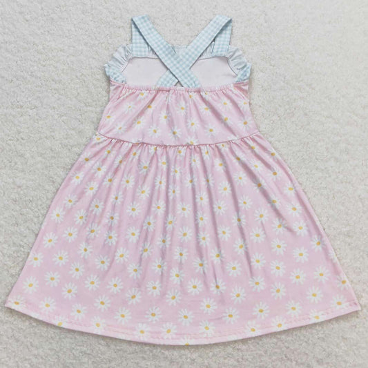 Baby Girls Dress Pink Daisy Ruffle Knee Legnth Dresses GSD0910