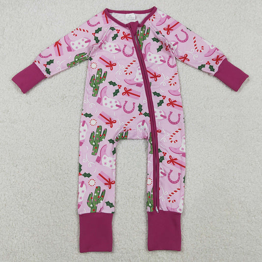 Baby Girls Rompers Western Boots Christmas Zip Rompers LR1742 11.3